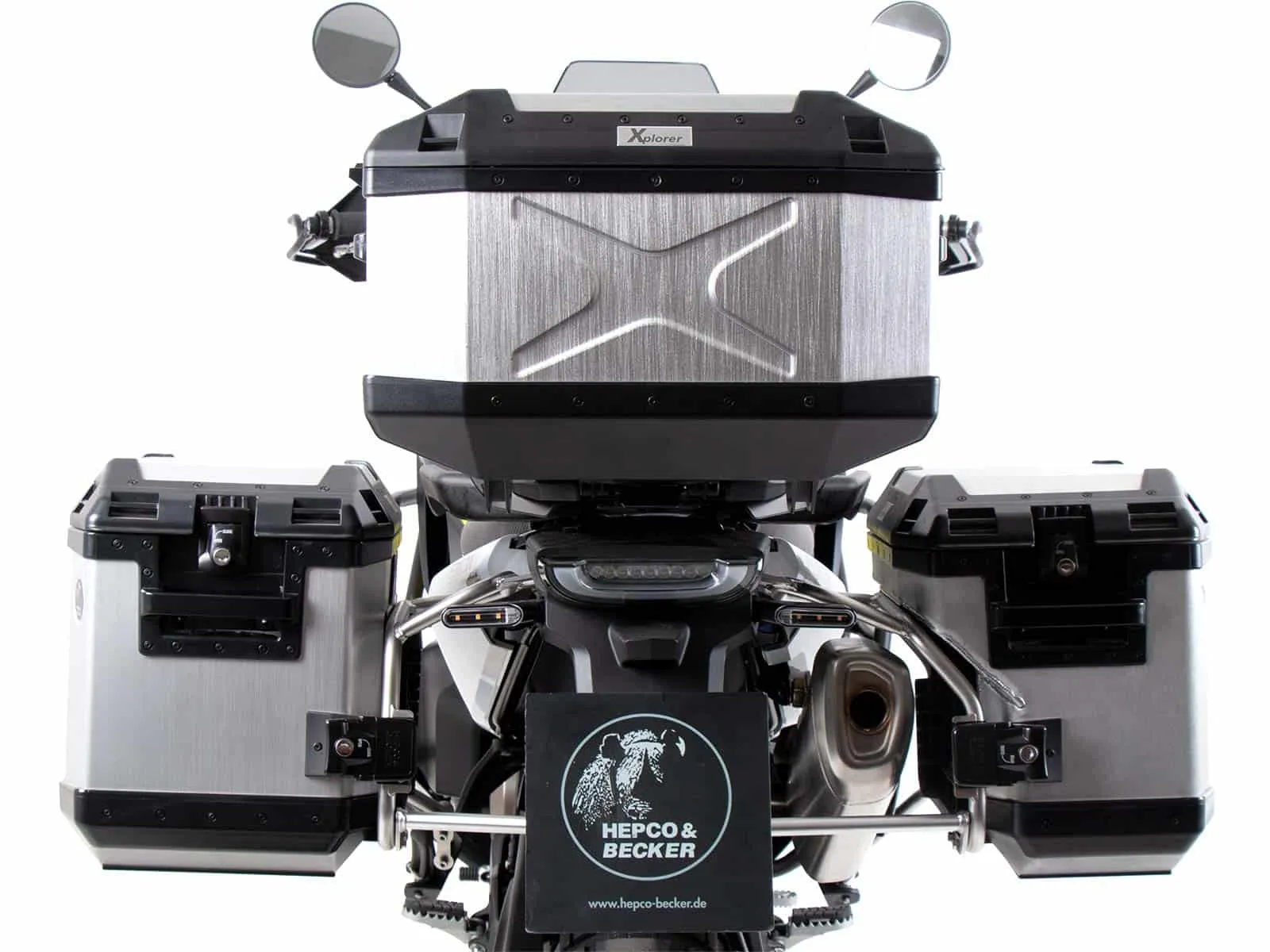 Alurack top case carrier black for combination with original luggage rack black for Husqvarna Norden 901 / Expedition (2022-)