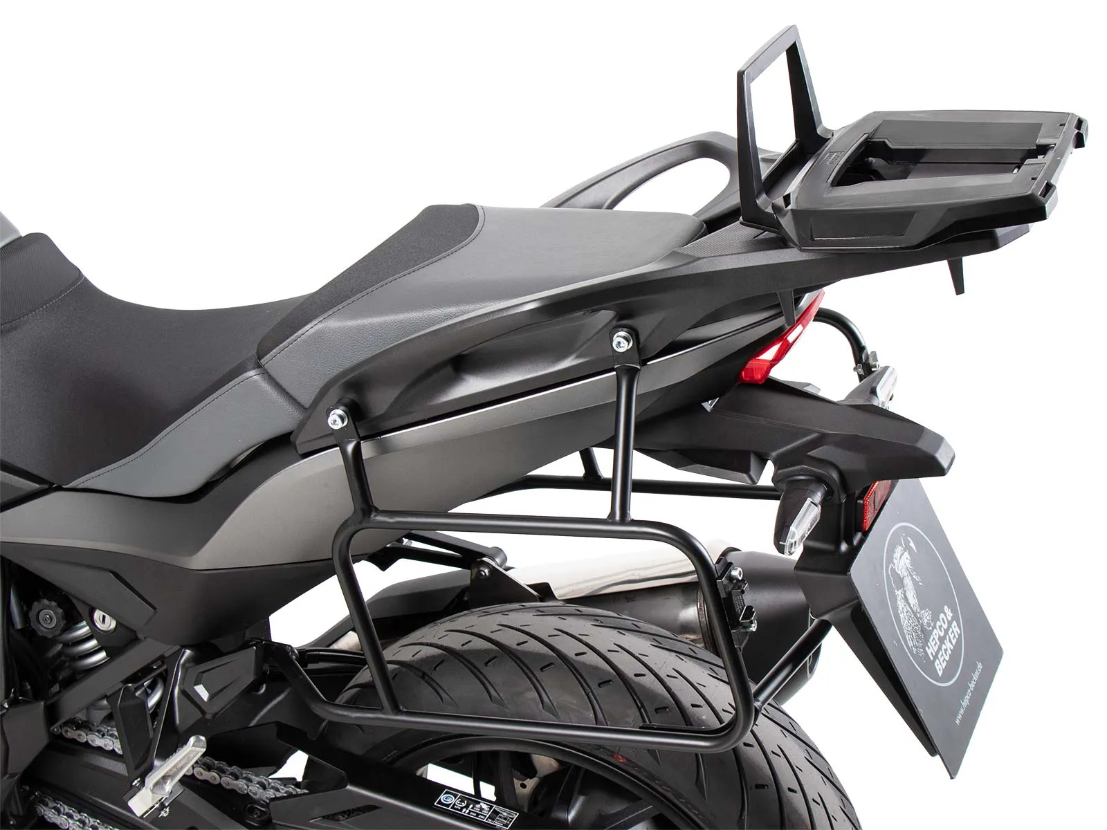 Alurack top case carrier black for combination with original luggage rack black for Honda NT 1100 (2022-2024)