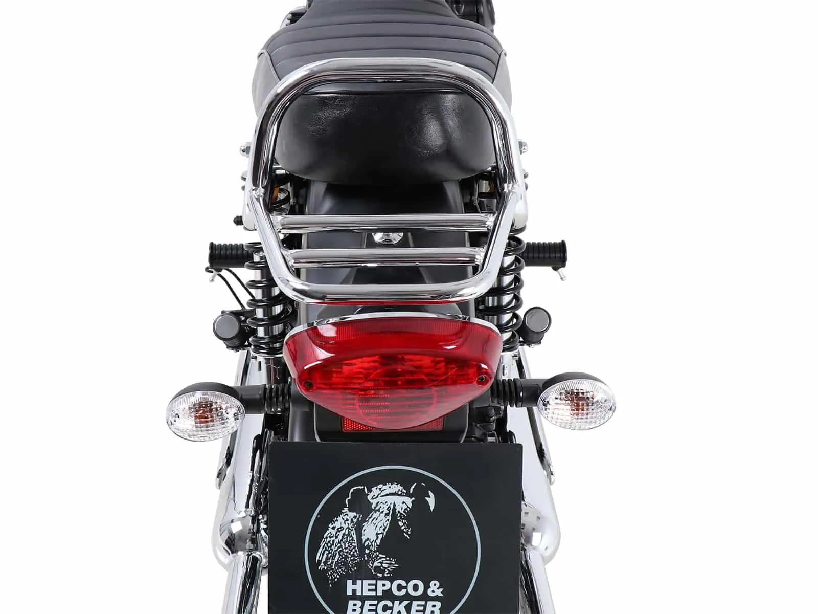 Chrome tubular luggage rack for Kawasaki W 800 Street / Cafe / Standard (2019-2025)