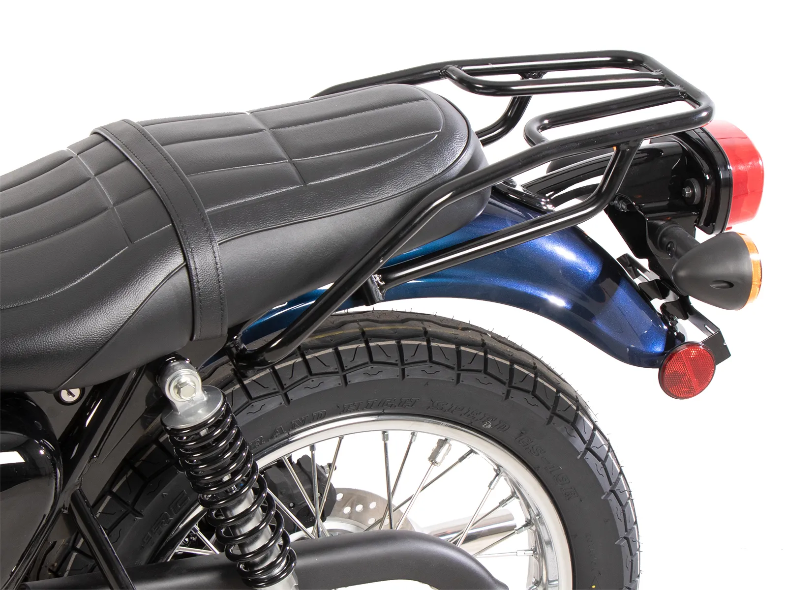 Tubular luggage rack black glossy for Kawasaki W230 / Meguro S1 (2025-)