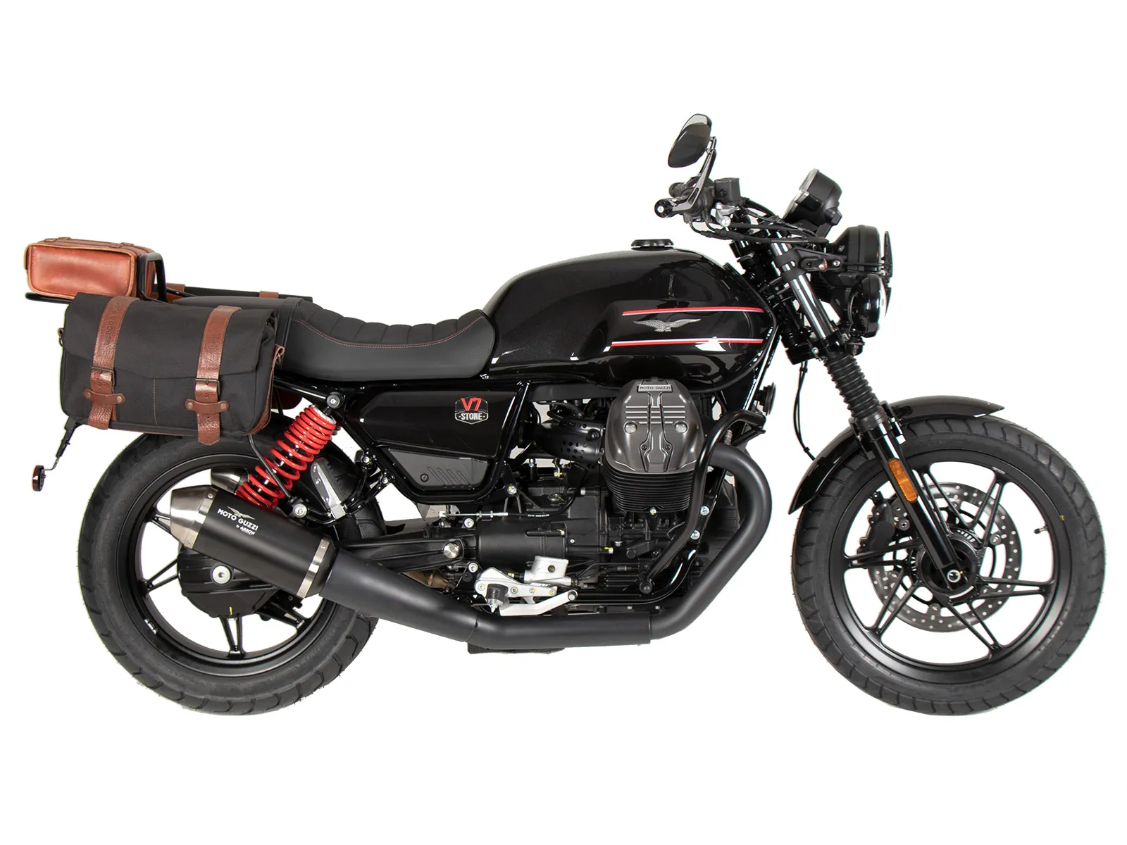 Tubular luggage rack black for Moto Guzzi V7 Stone Special Edition (850cc) (2022-2023)