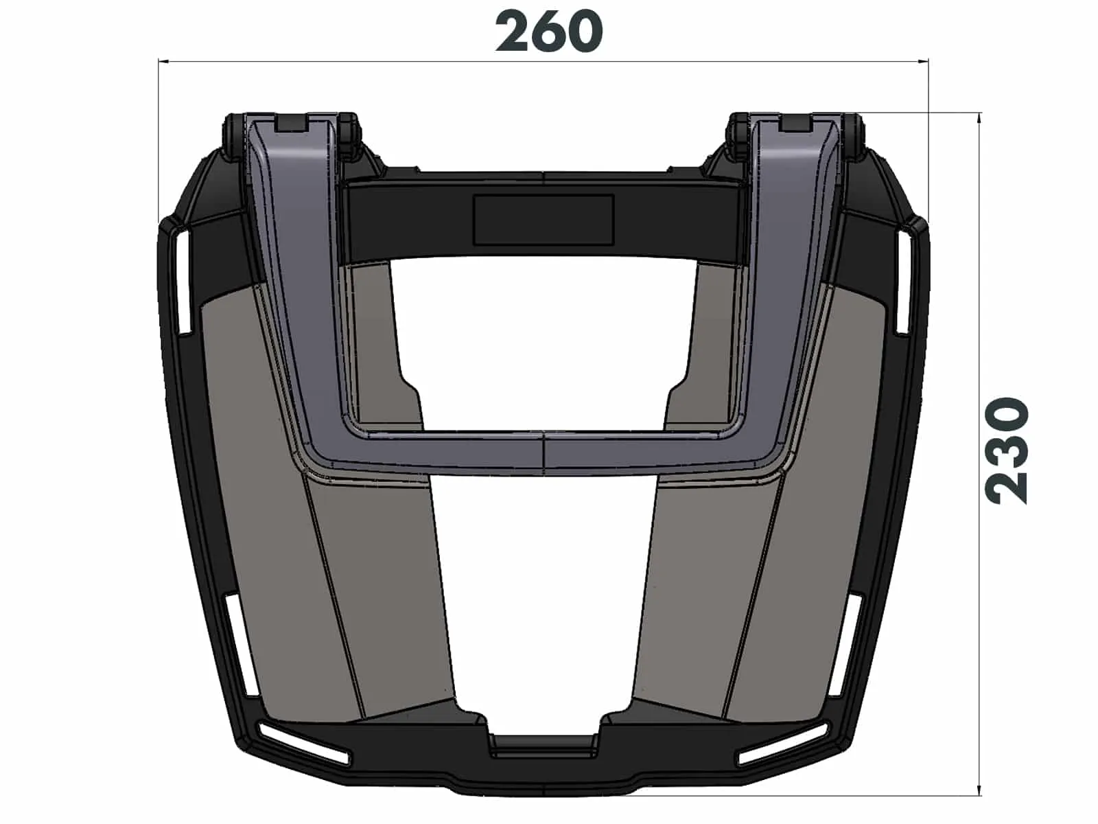 Easyrack top case carrier for combination with original accessory bridge black for BMW F 750 GS (2018-2023)