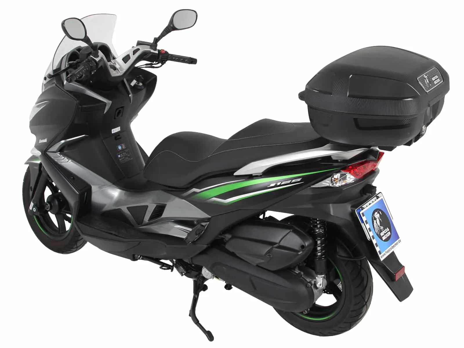 Easyrack top case carrier for combination with original luggage rack black for Kawasaki J 125/300 (2014-2020)