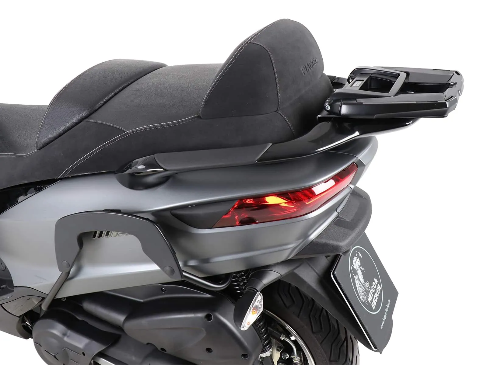 Easyrack top case carrier for combination with original luggage rack black for Piaggio MP3 350 (2018-2022)