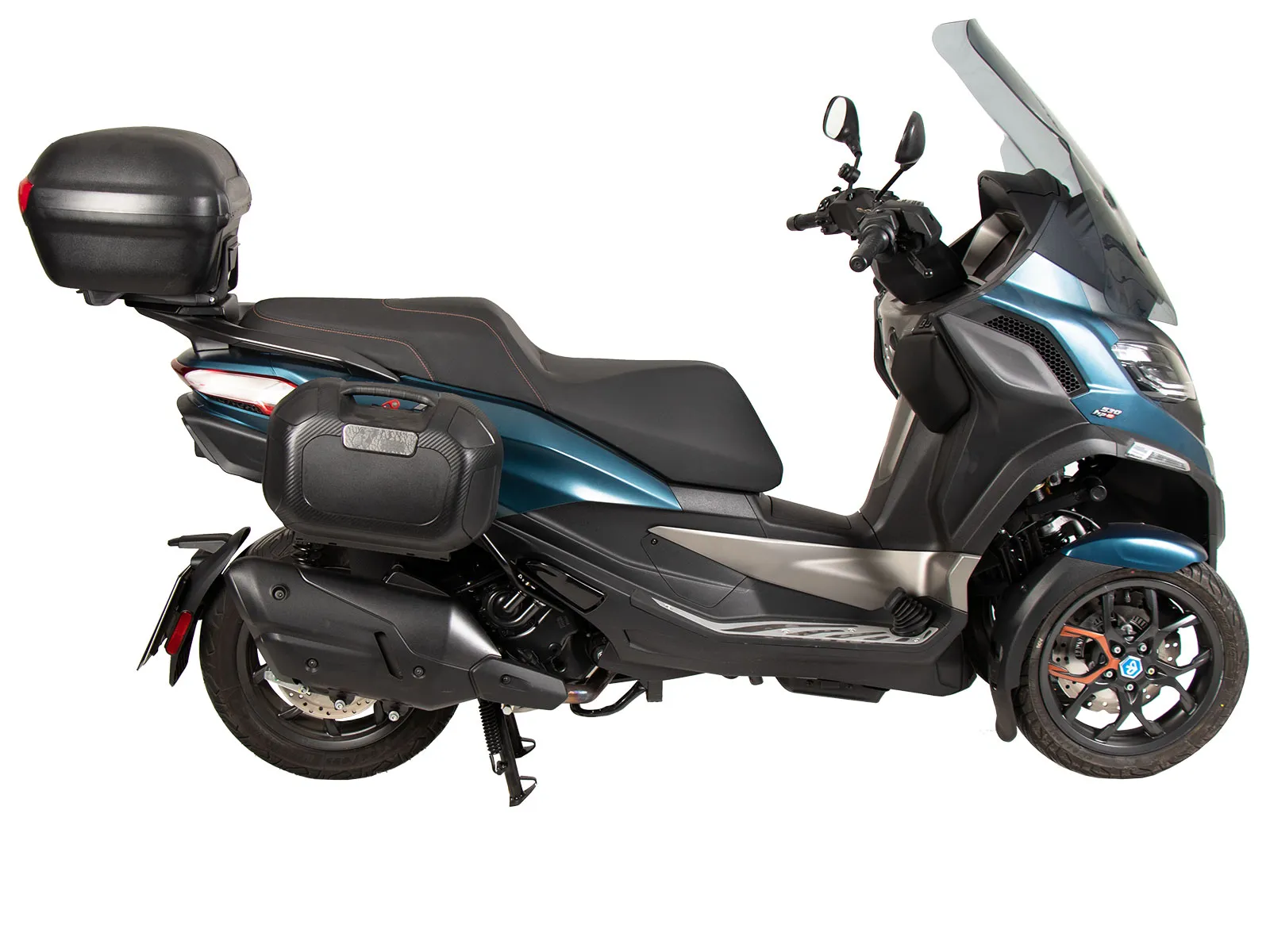 Easyrack top case carrier for combination with original luggage rack black for Piaggio MP3 Exclusive 530 (2022-)