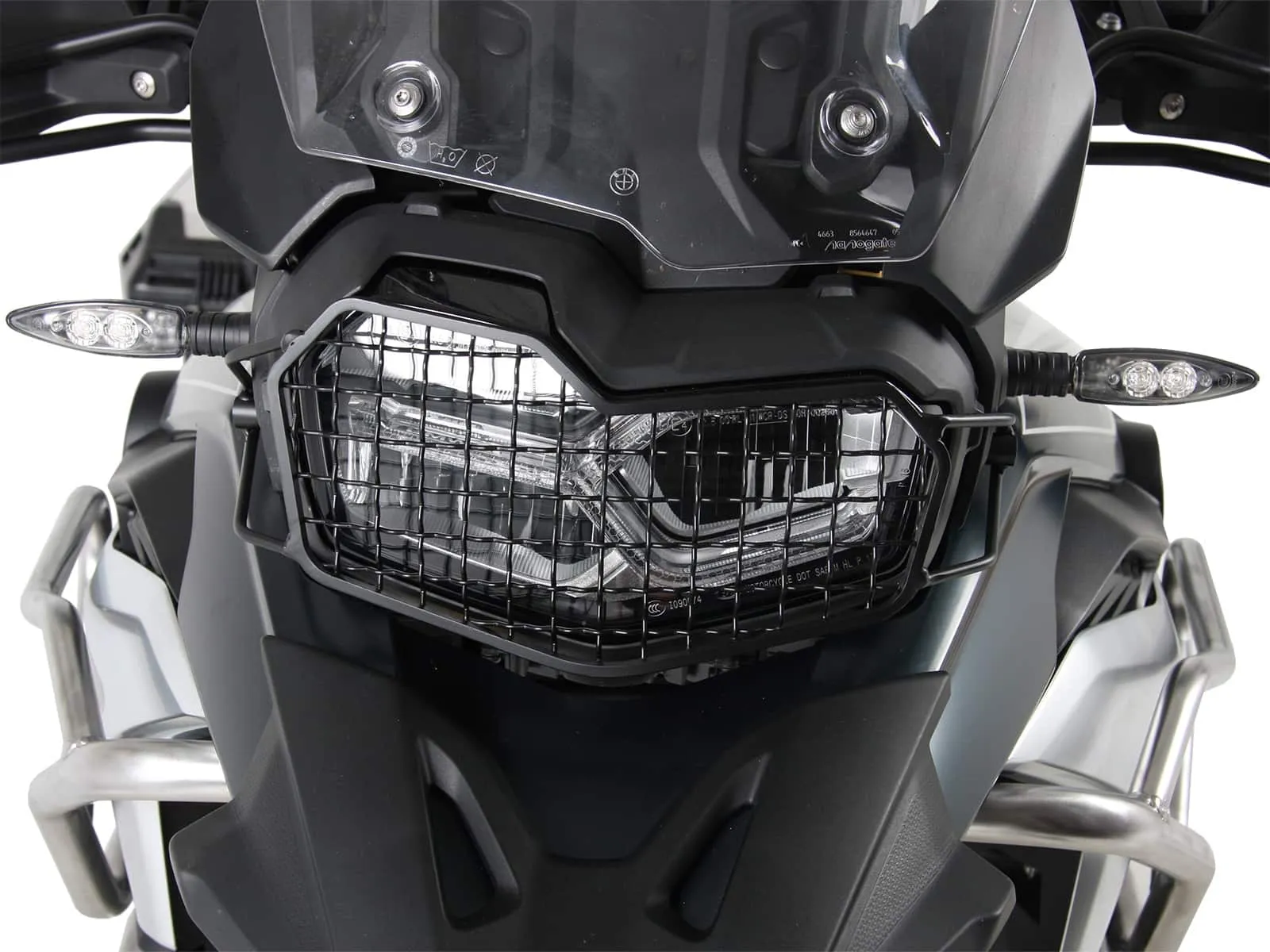 Black lamp guard grille for BMW F 750 GS (2018-2023)