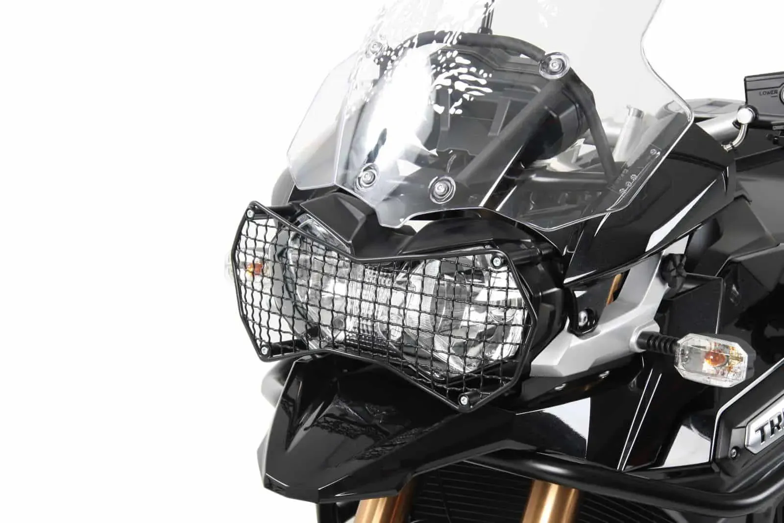 Black lamp guard grille for Triumph Tiger Explorer 1200 XR/X/XC/X (2012-2015)