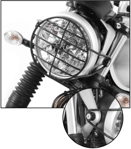 Black lamp guard grille for Triumph Street Scrambler / Scrambler 900 (2017-2025)