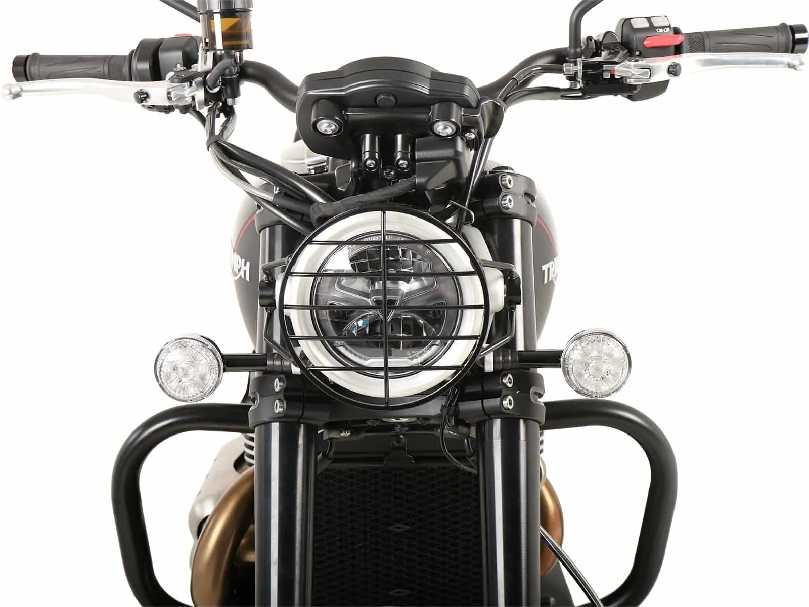 Black lamp guard grille for Triumph Scrambler 1200 XE (2019-2023)