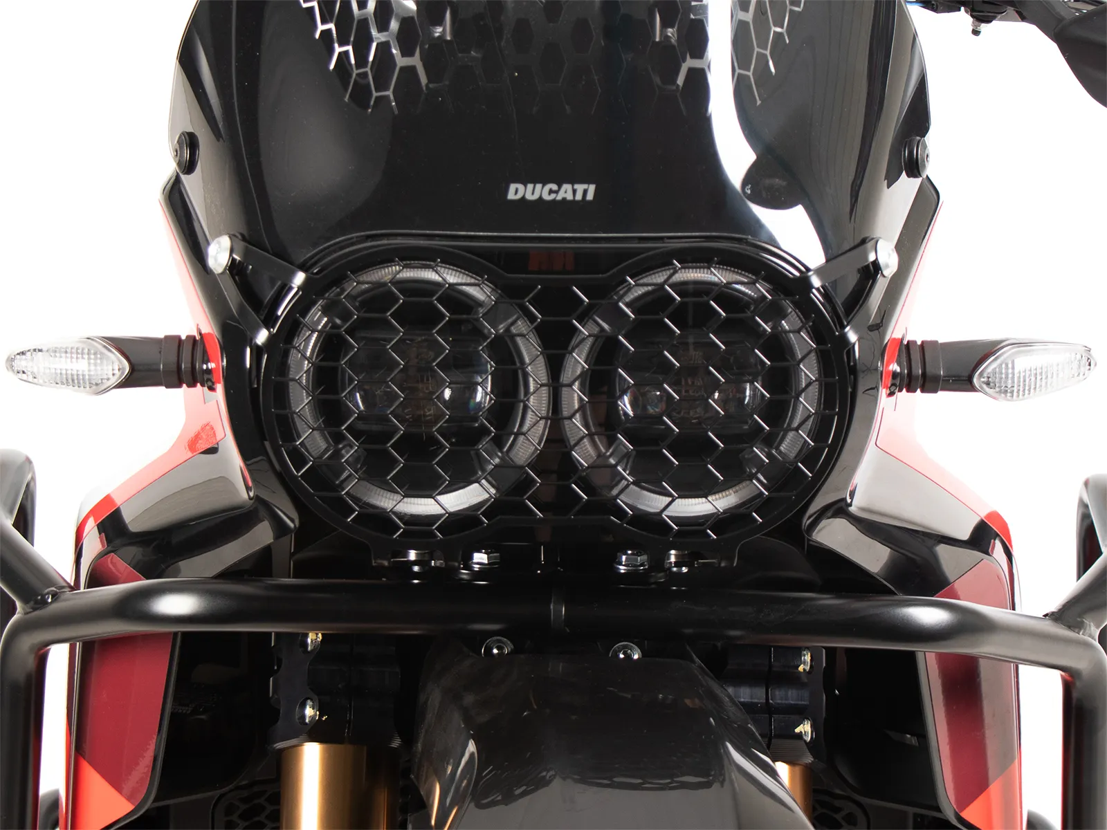 Black lamp guard for Ducati DesertX Rally (2024-)