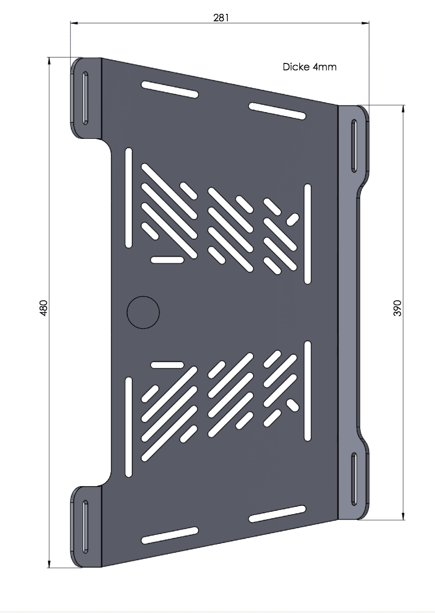 Luggage rack extension black for Triumph Tiger 800 XC/XCX/XCA (2015-)