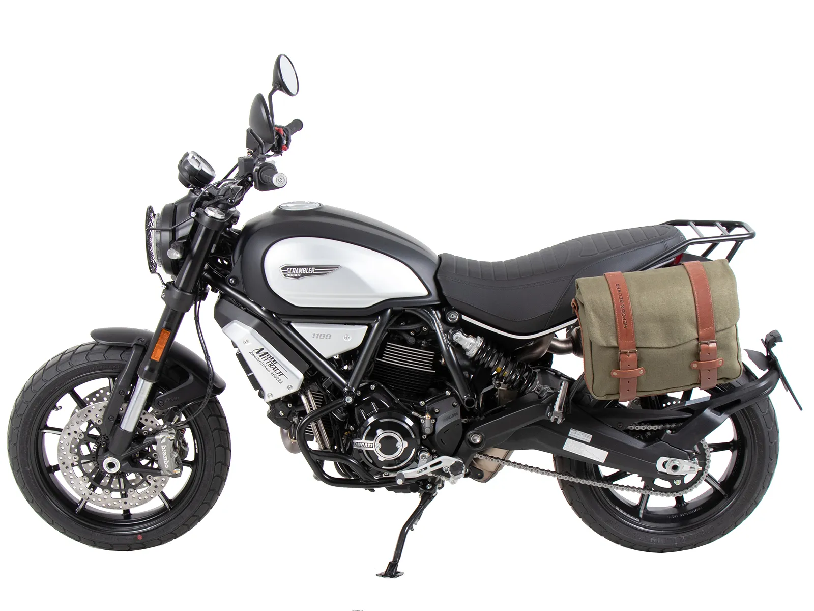 C-Bow side carrier one-sided left black for Ducati Scrambler 1100 Dark Pro/Pro/Sport Pro (2021-2024)