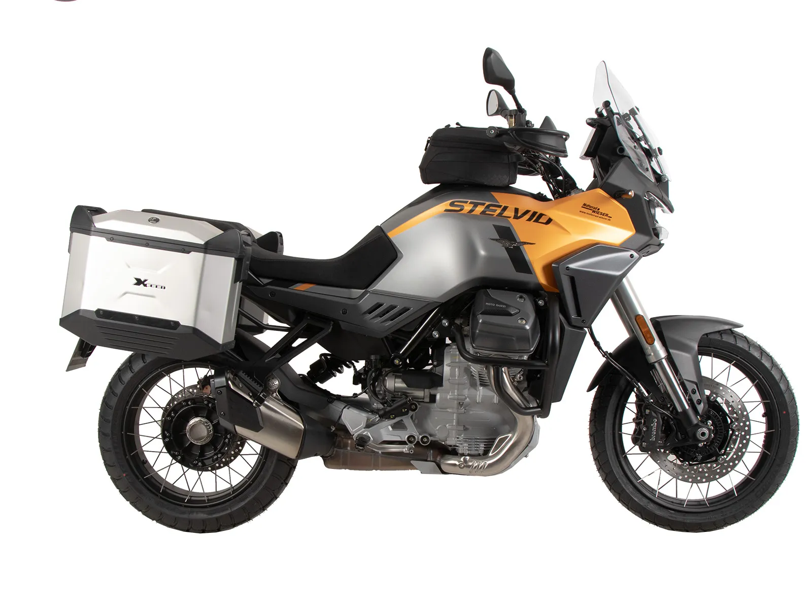 Side case carrier fixed black for Moto Guzzi Stelvio (2024-)