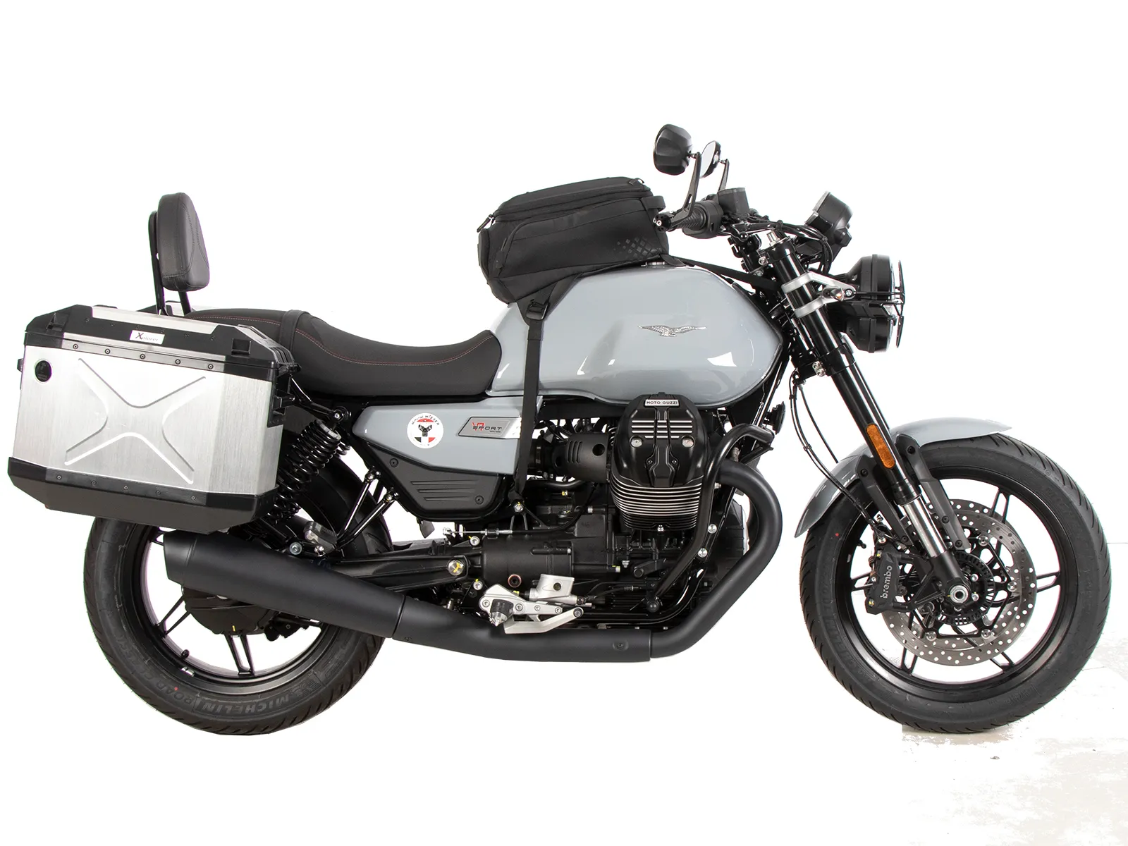 Side case carrier fixed black for Moto Guzzi V7 Sport (2025-)