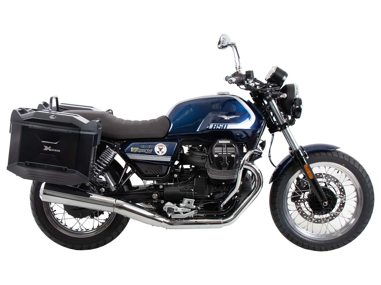 Side case carrier bolted chrome for Moto Guzzi V7 Special (2025-)