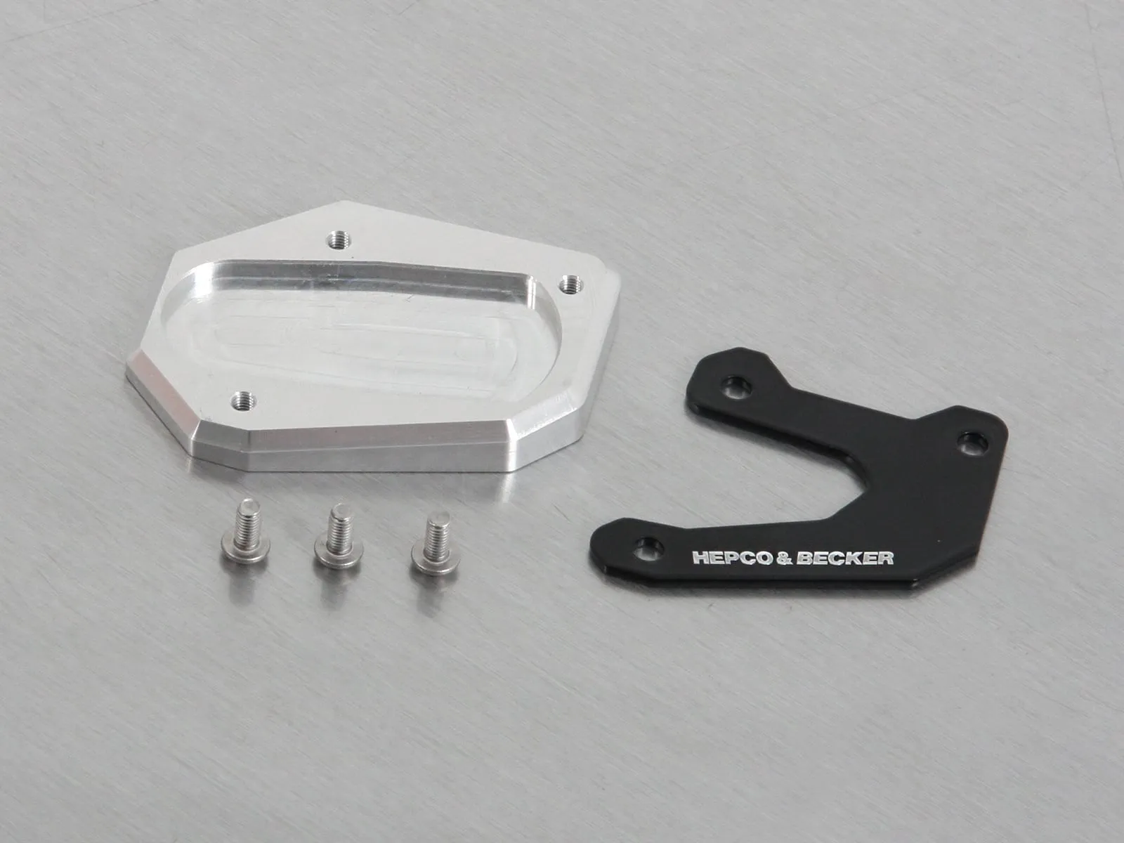Side stand plate silver/black for Suzuki AN 400 Burgman (2017-)
