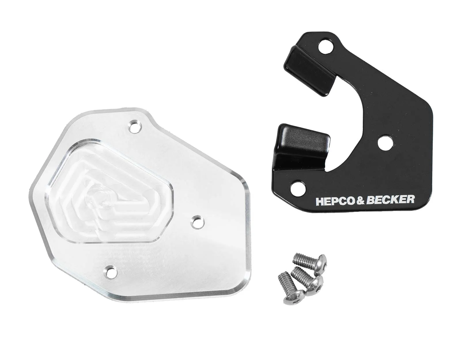 Side stand plate silver/black for BMW R 12 nineT (2024-)
