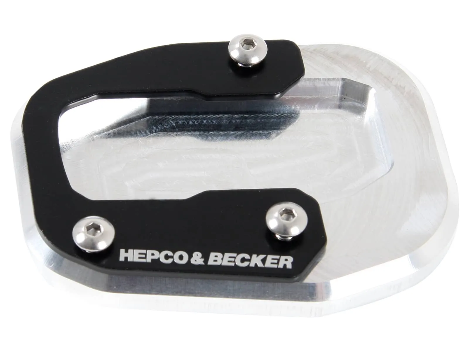 Side stand plate silver/black for Ducati Monster 937 / 937+ (2021-2025)