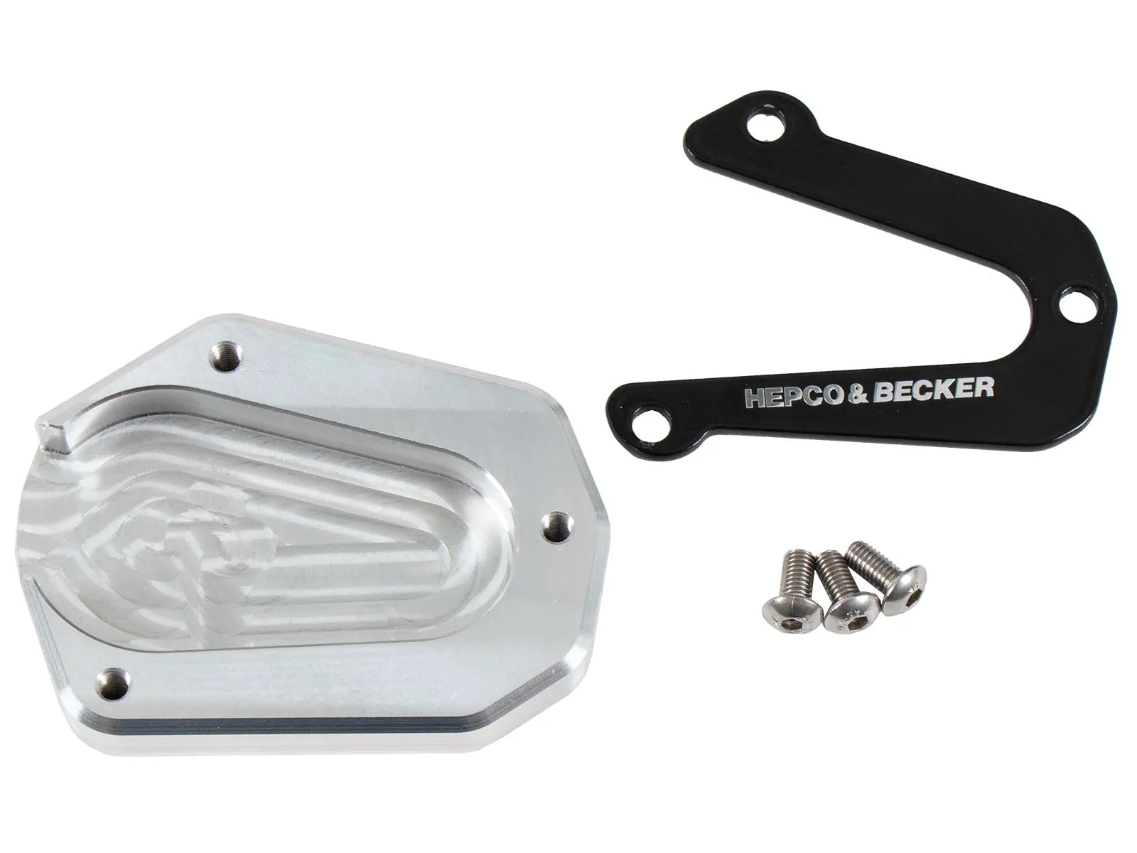 Side stand plate silver/black for Triumph Tiger 900 Rally Pro (2024-)