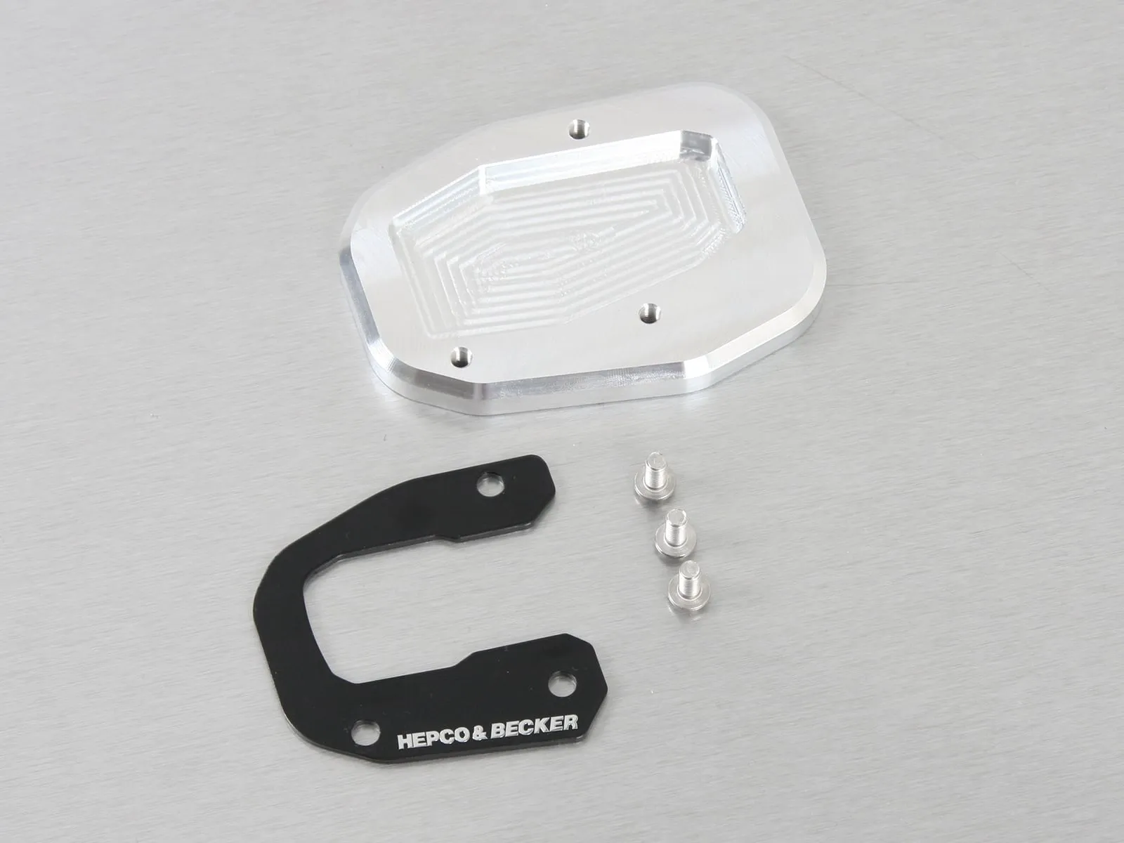 Side stand plate silver/black for Ducati Diavel V4 (2023-)