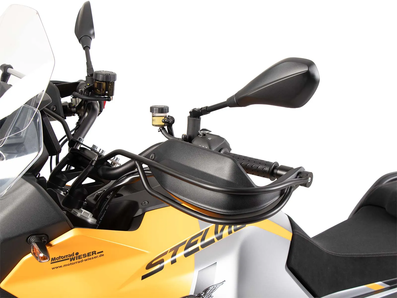 Grip guard for Moto Guzzi Stelvio (2024-) set, black (left + right)