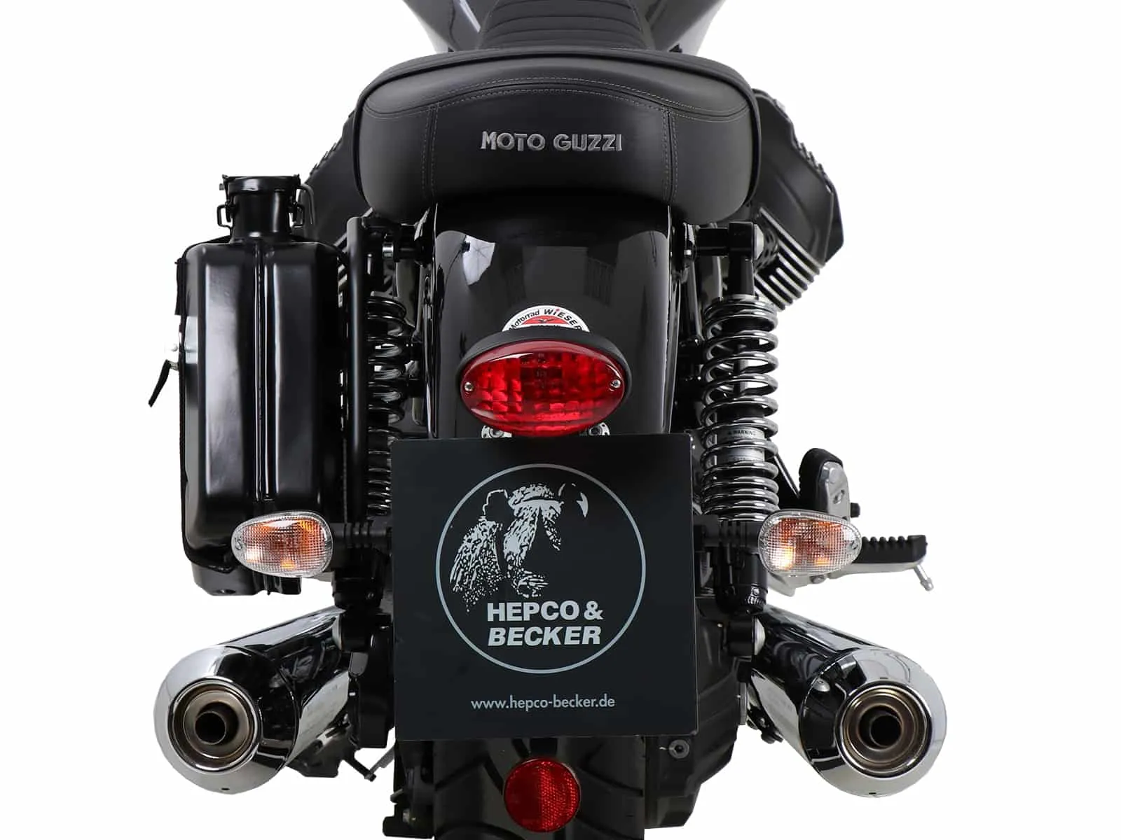 Canister 4ltr. incl. cutout holder left black for Moto Guzzi V 9 Roamer (2016-2025)