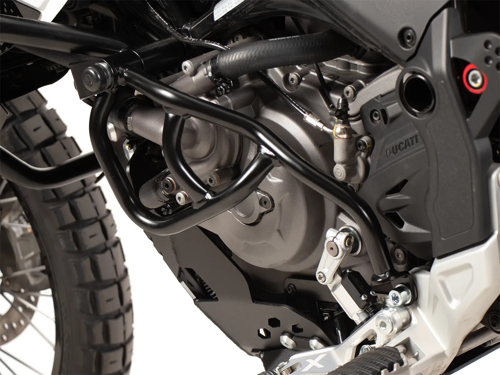 Additional bar black, one-sided left for Ducati DesertX Rally (2024-)