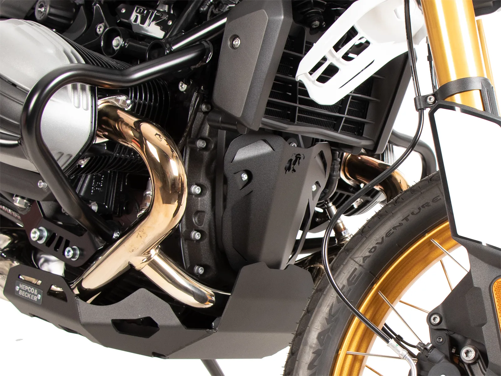Additional plate extension engine guard black for BMW R 12 nineT (2024-)