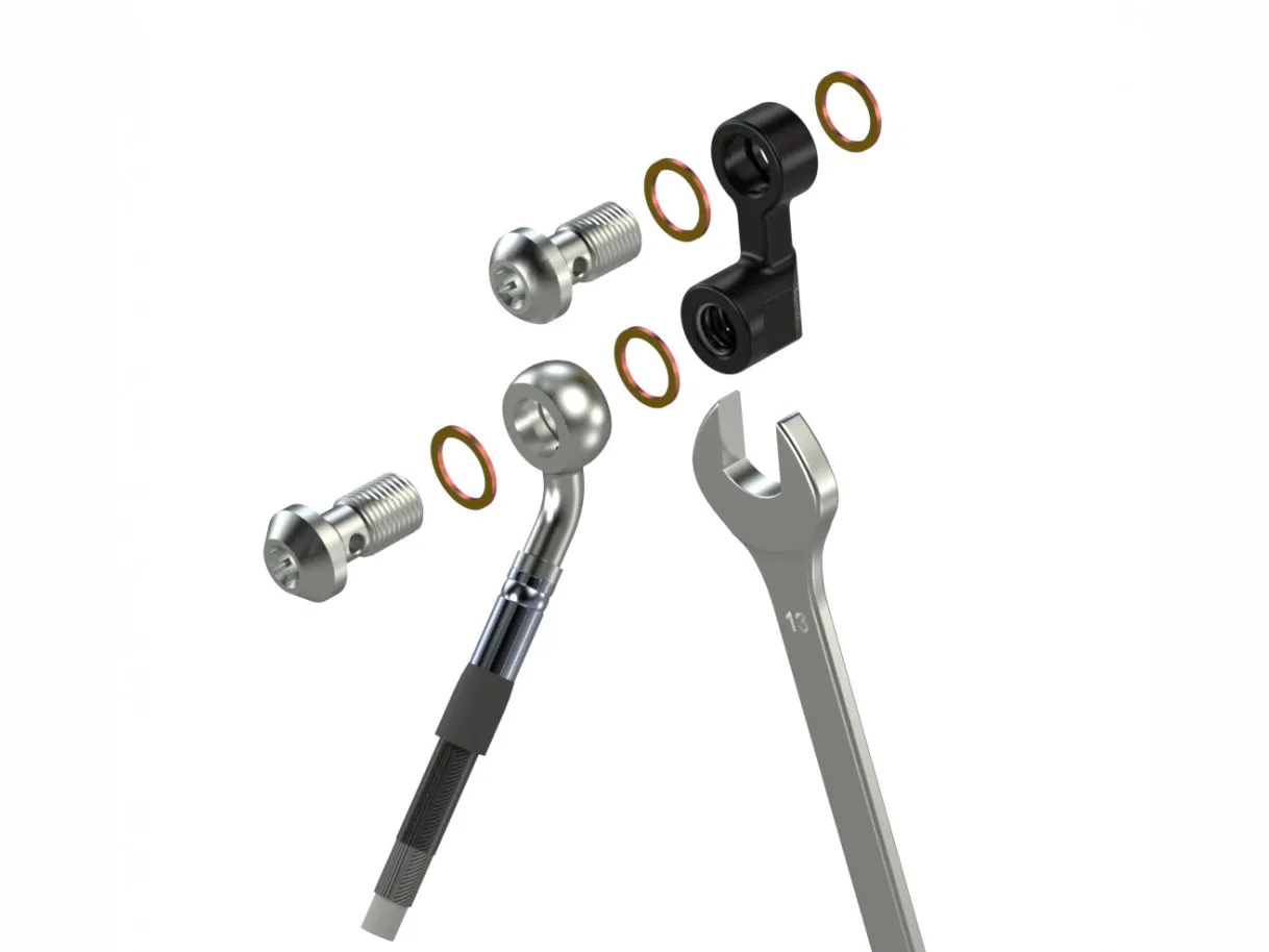 Universal 30 mm adapter for extending brake lines for BMW