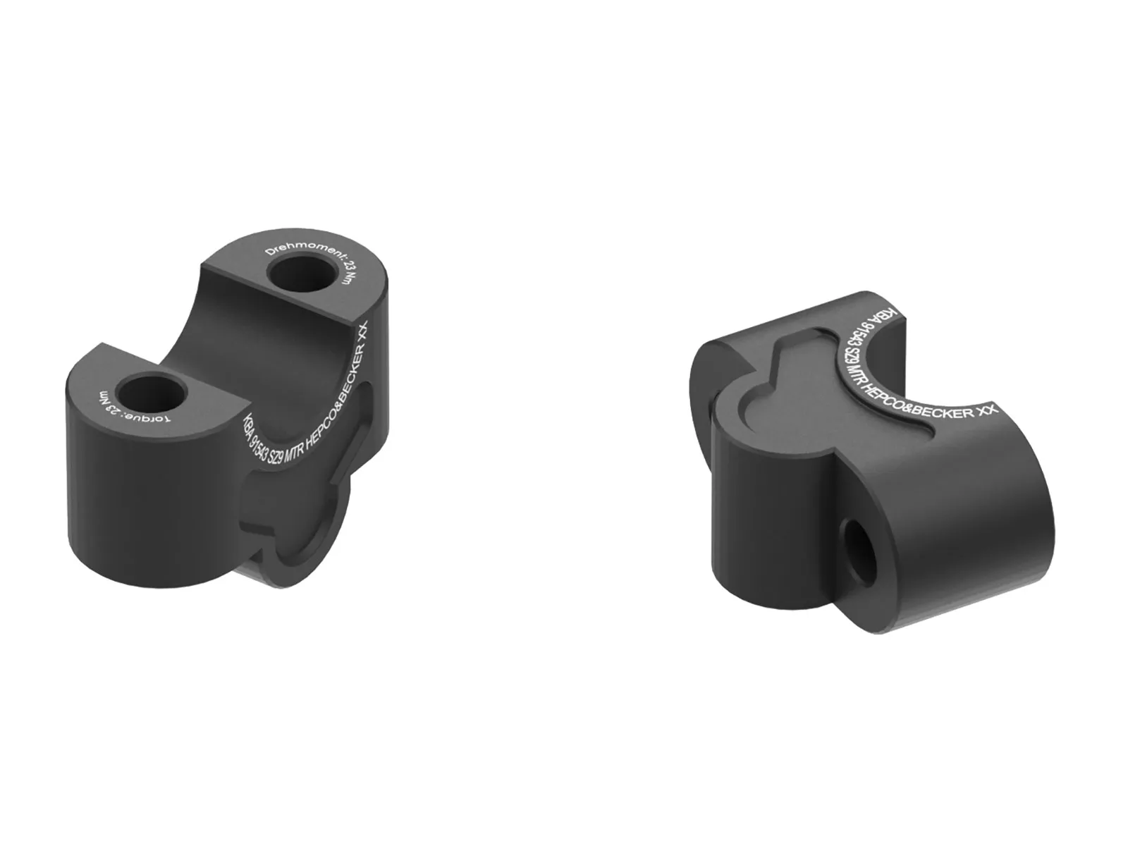 Handlebar riser 25 mm black incl. holder for front mask for Kawasaki Z 900 / SE (2017-2024)