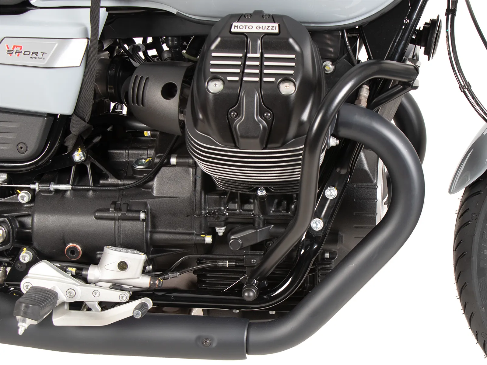Engine guard black for Moto Guzzi V7 Sport (2025-)