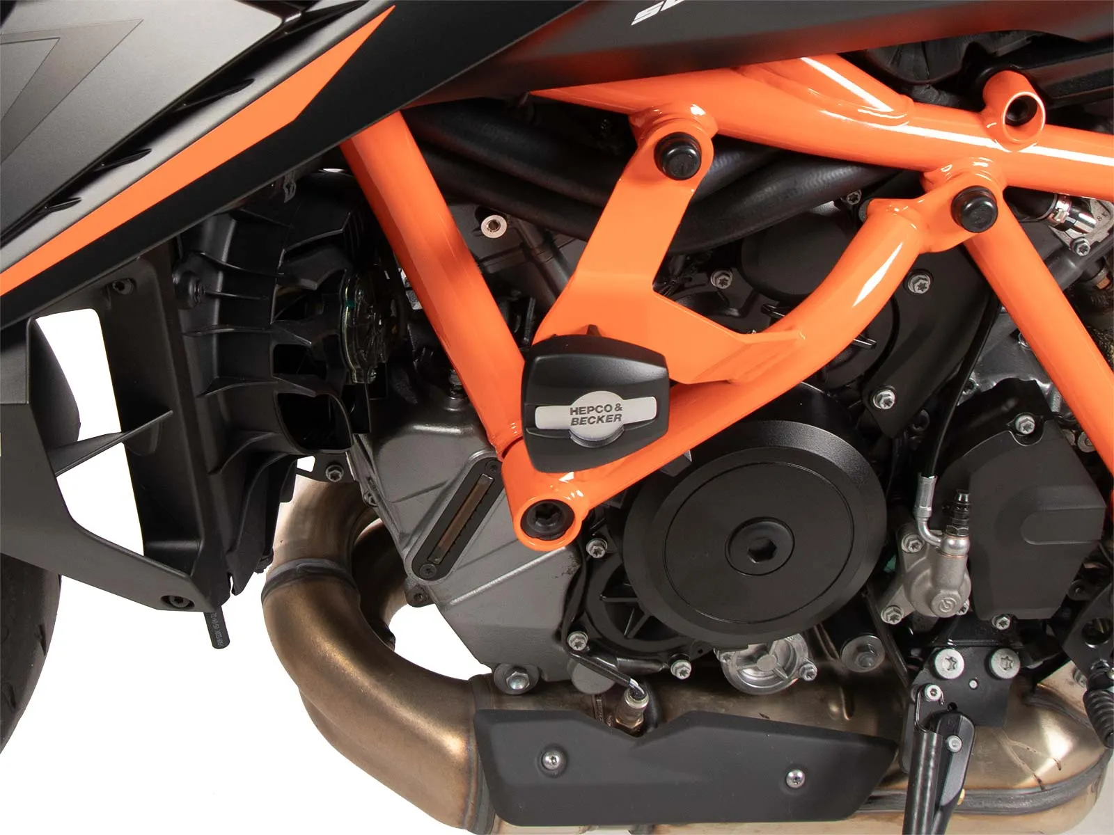 Engine guard incl. protection pad orange for KTM 1390 Super Duke R / EVO (2024-)