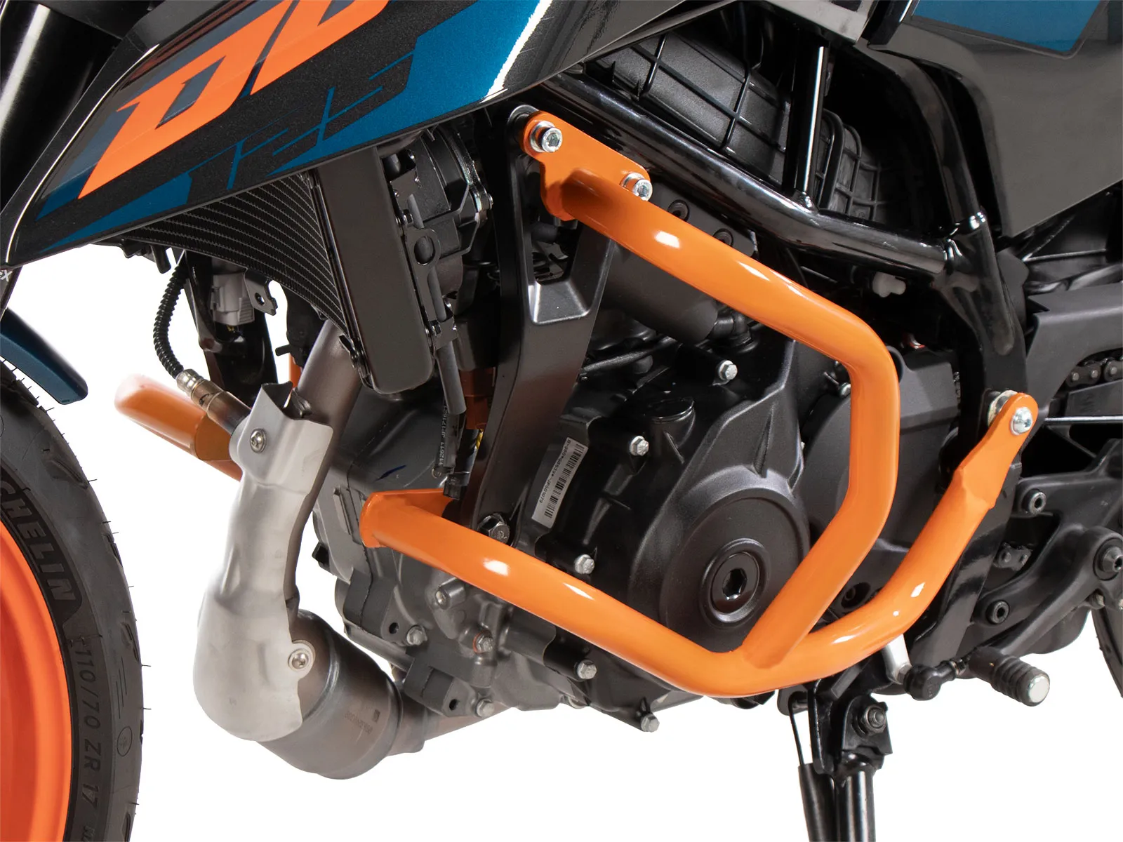 Orange engine guard for KTM 125 Duke (2024-)