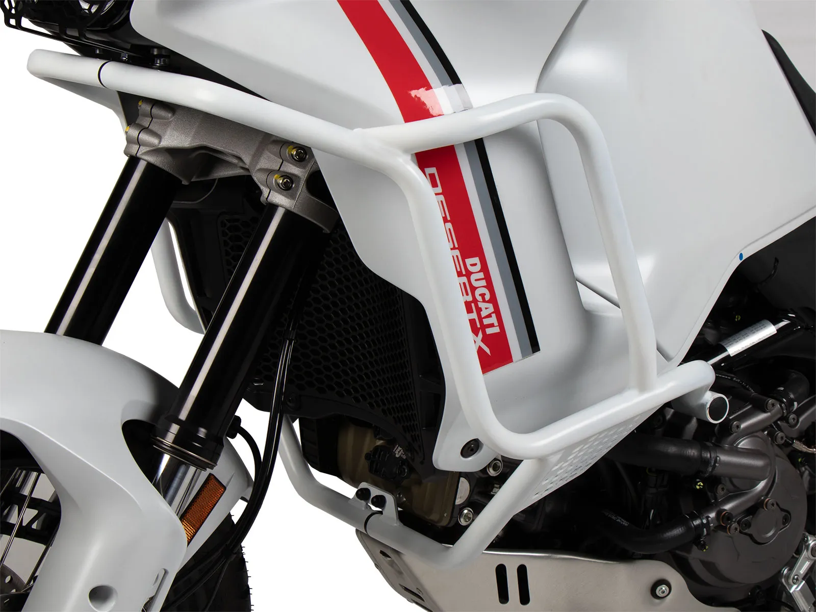 White tank guard for Ducati DesertX Rally (2024-)