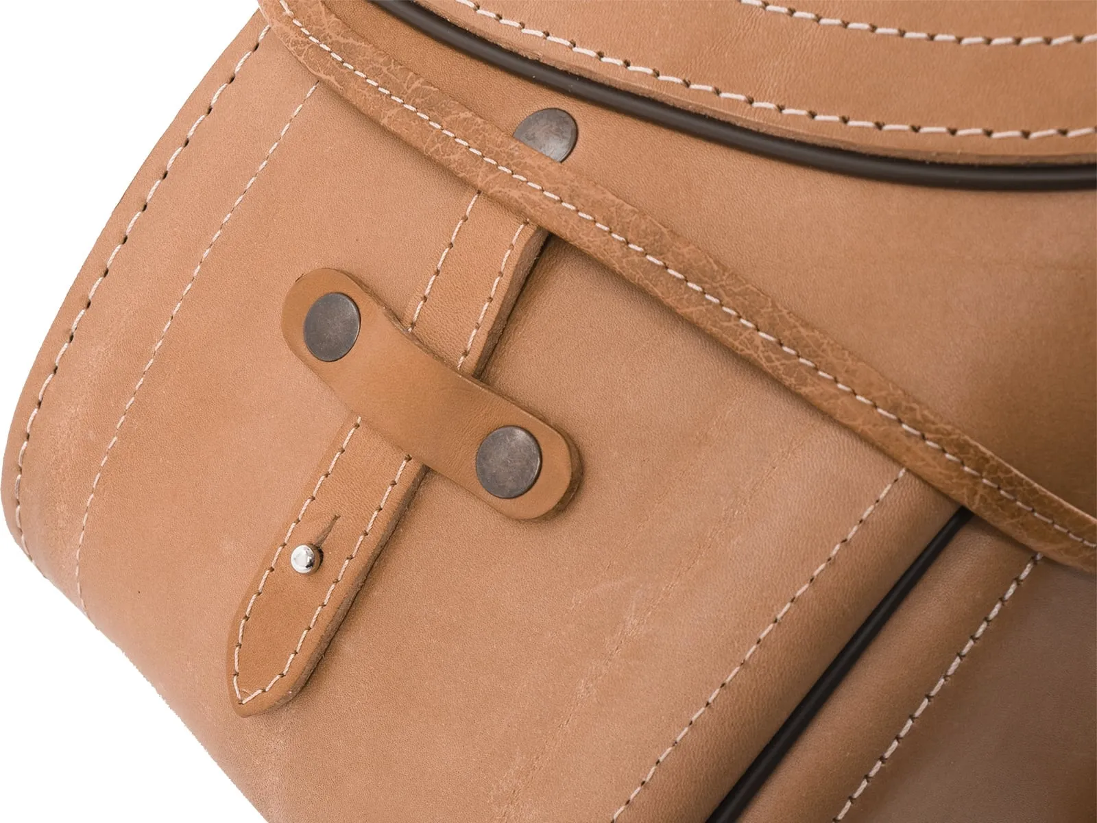 Leather single bag Buffalo brown right for C-Bow holder