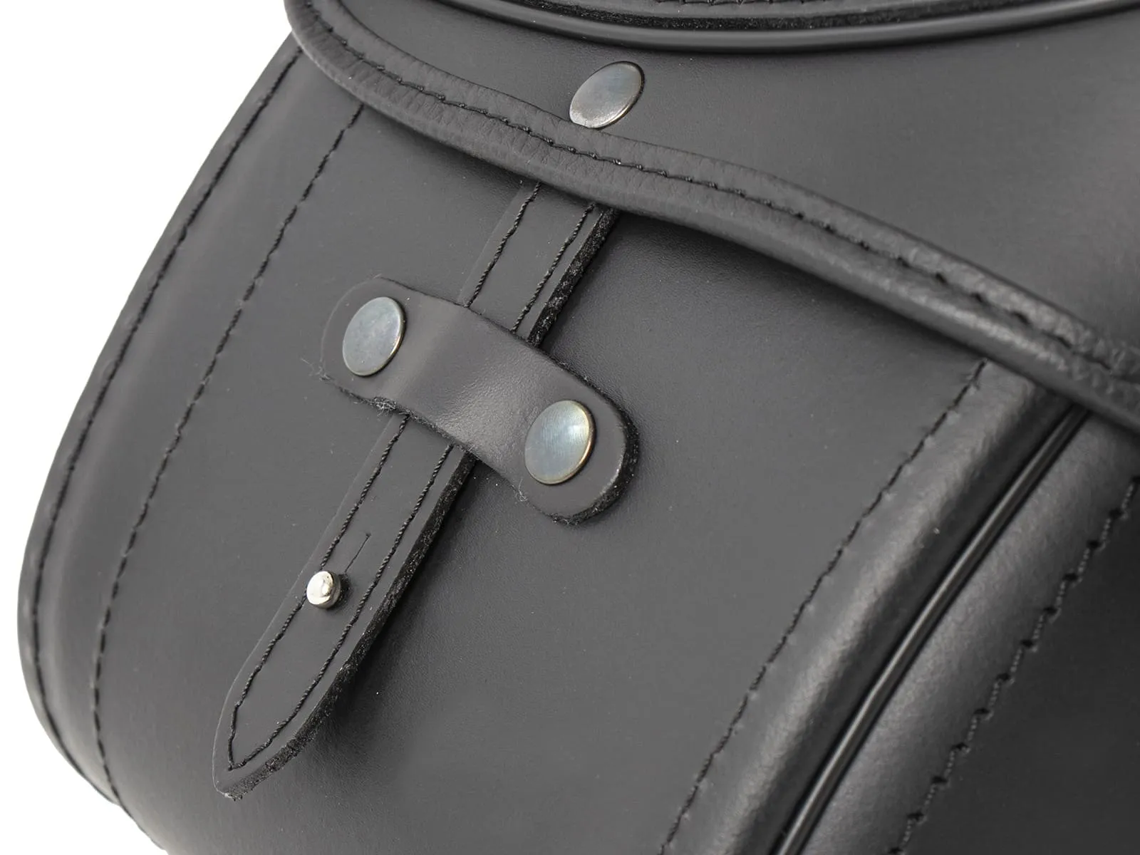 Leather single bag Buffalo Big black left for C-Bow holder