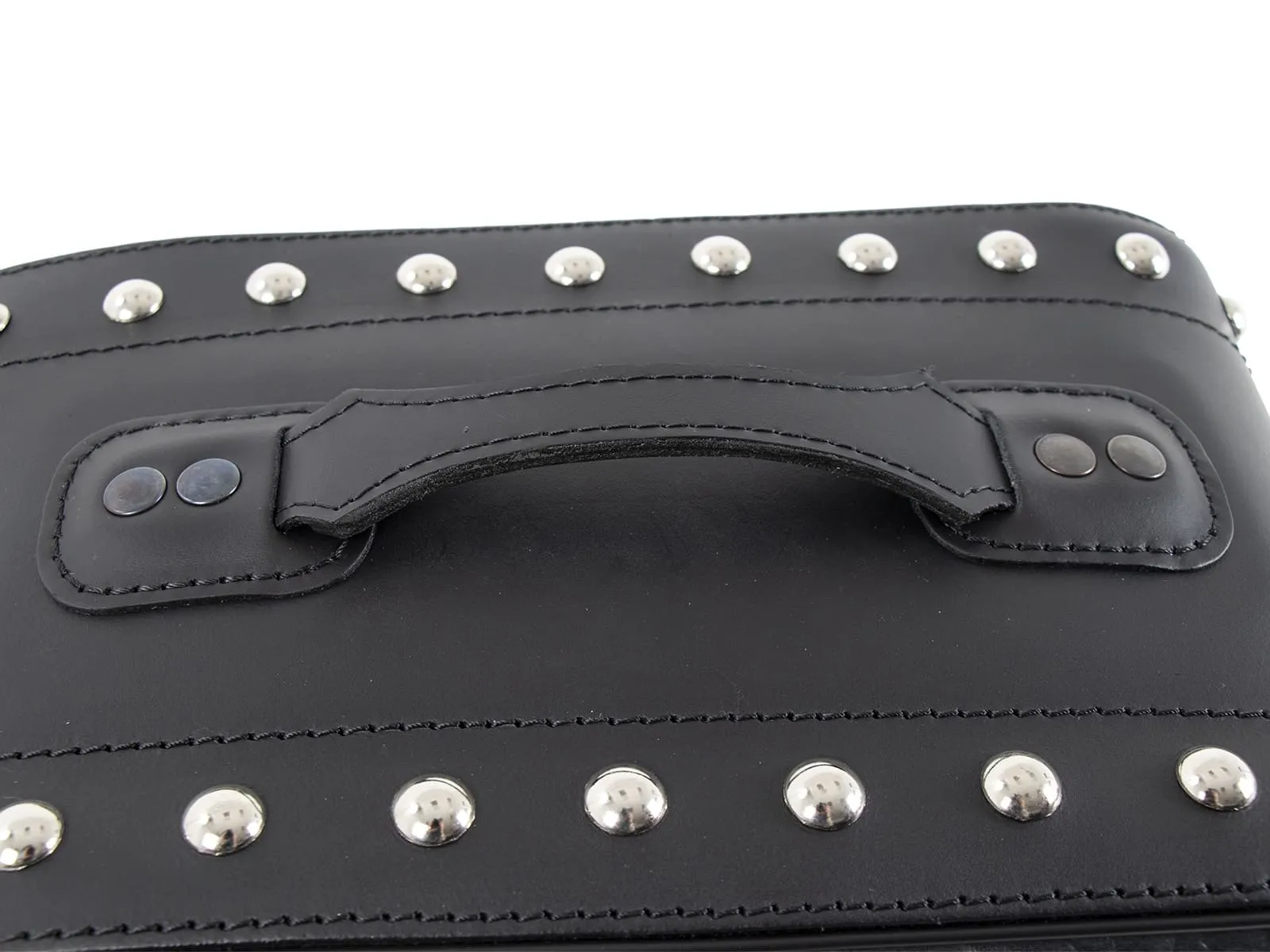 Leather single bag Ivory black left for C-Bow holder