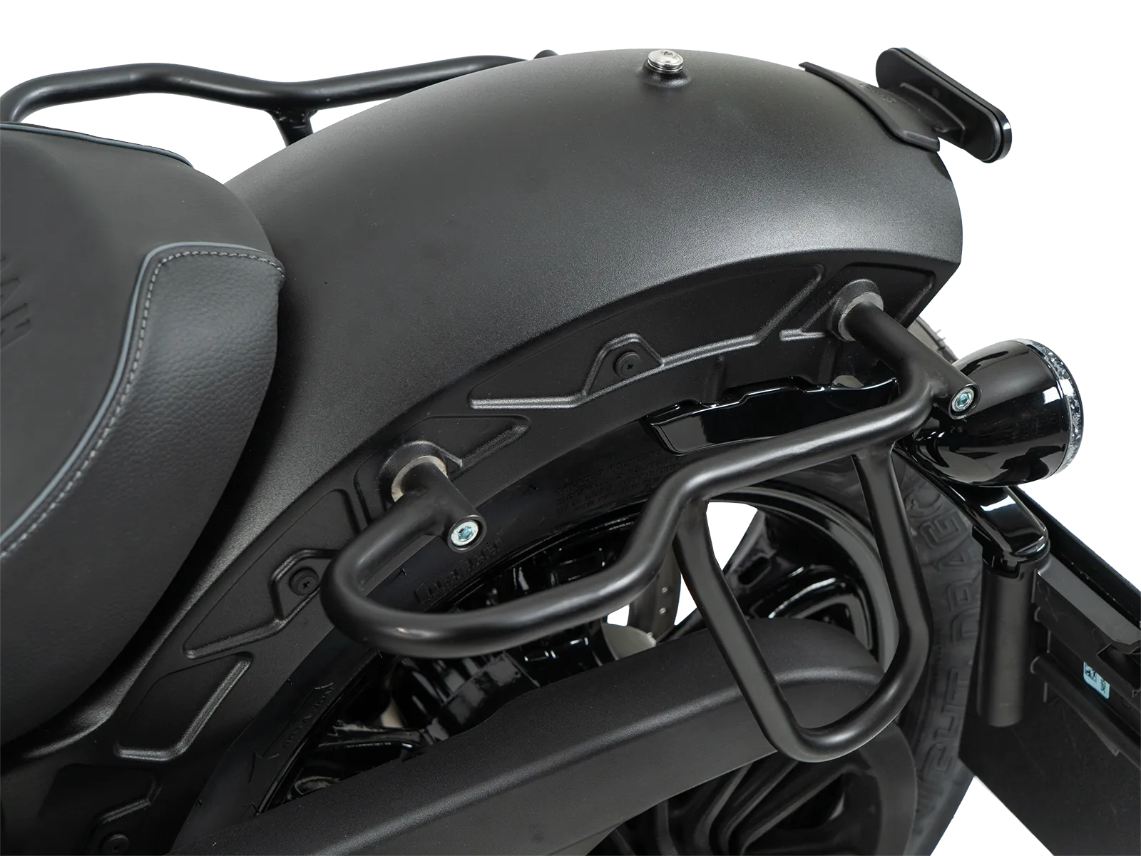 Leather bag holder cutout black for Indian Sport Scout (2025-)