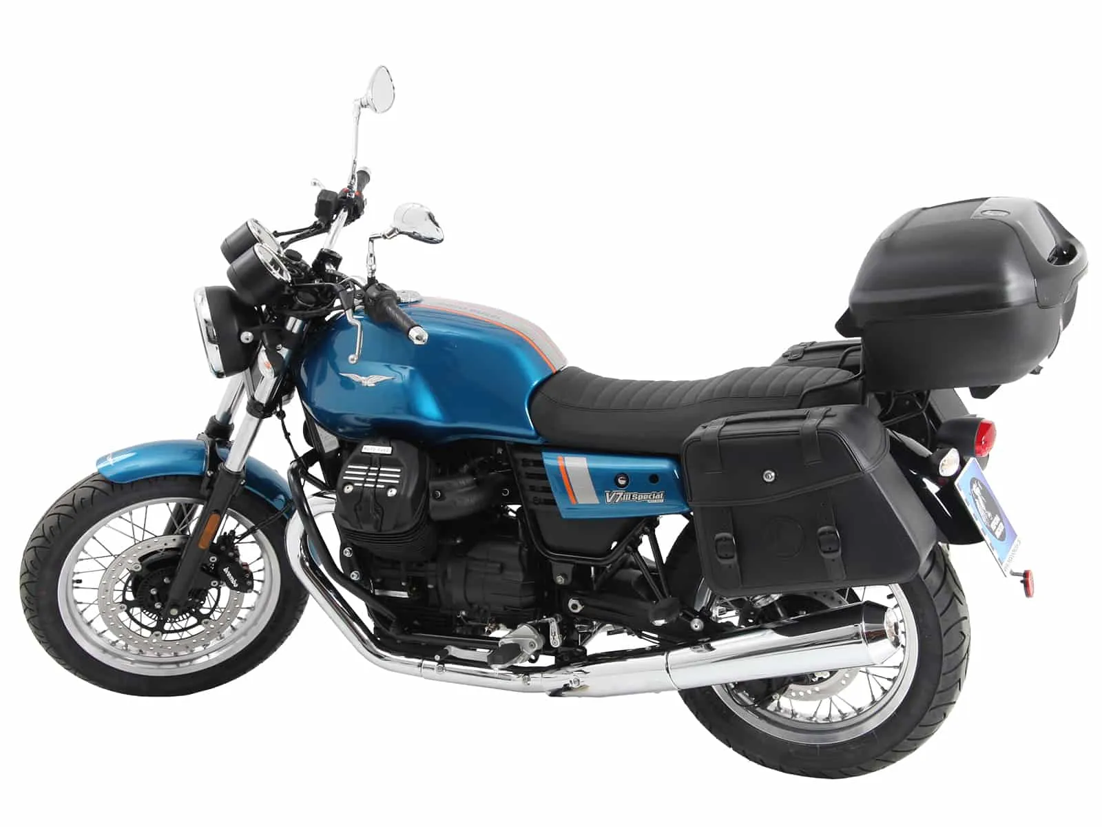 C-Bow side carrier chrome for Moto Guzzi V7 III (Carbon, Milano, Rough) (2018-2020)
