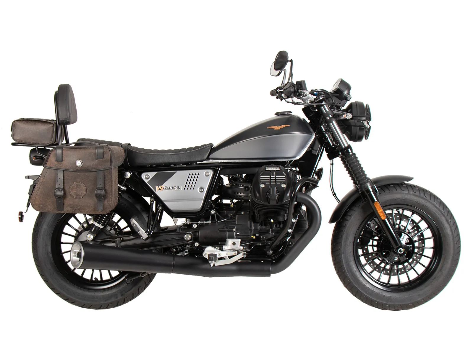 C-Bow side carrier black for Moto Guzzi V9 Bobber/Special Edition (2021-2025)