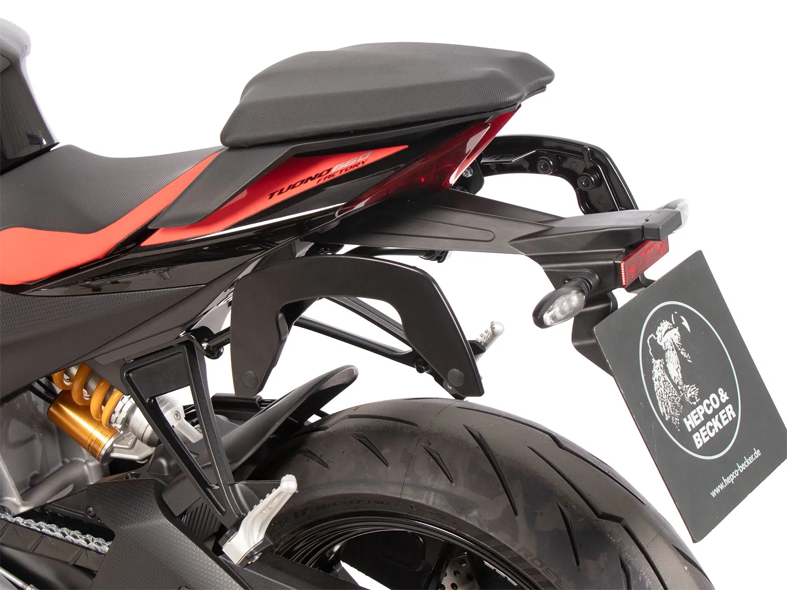 C-Bow side carrier black for Aprilia Tuono 660 Factory (2022-)
