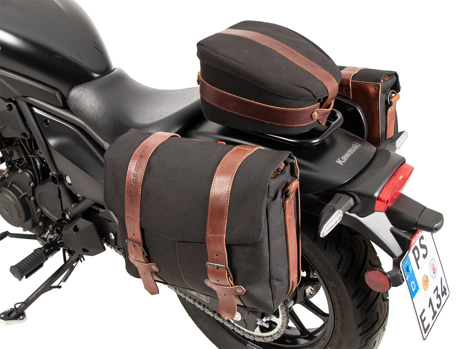 Legacy rear bag set for mounting on Hepco & Becker Soloracks