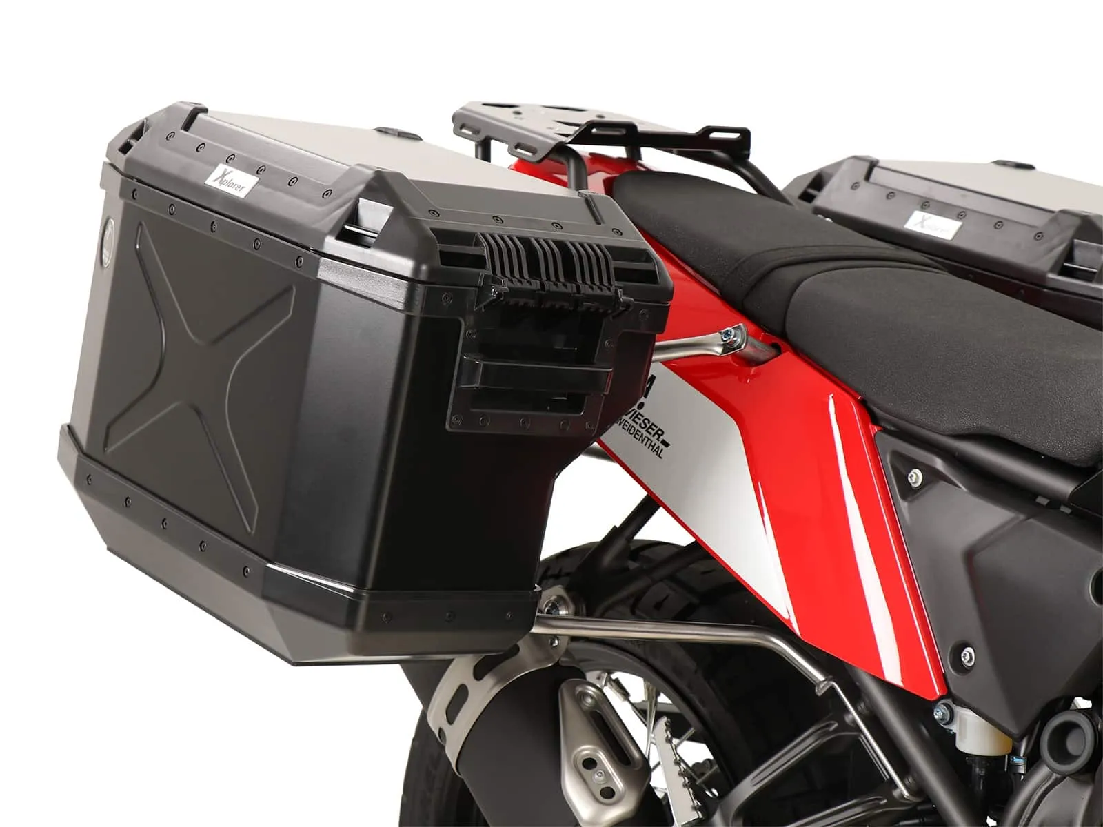 Case carrier set cutout black incl. Xplorer cutout case set for Yamaha Ténéré 700 World Raid (2022-2024) /World Rally (2023-2024)