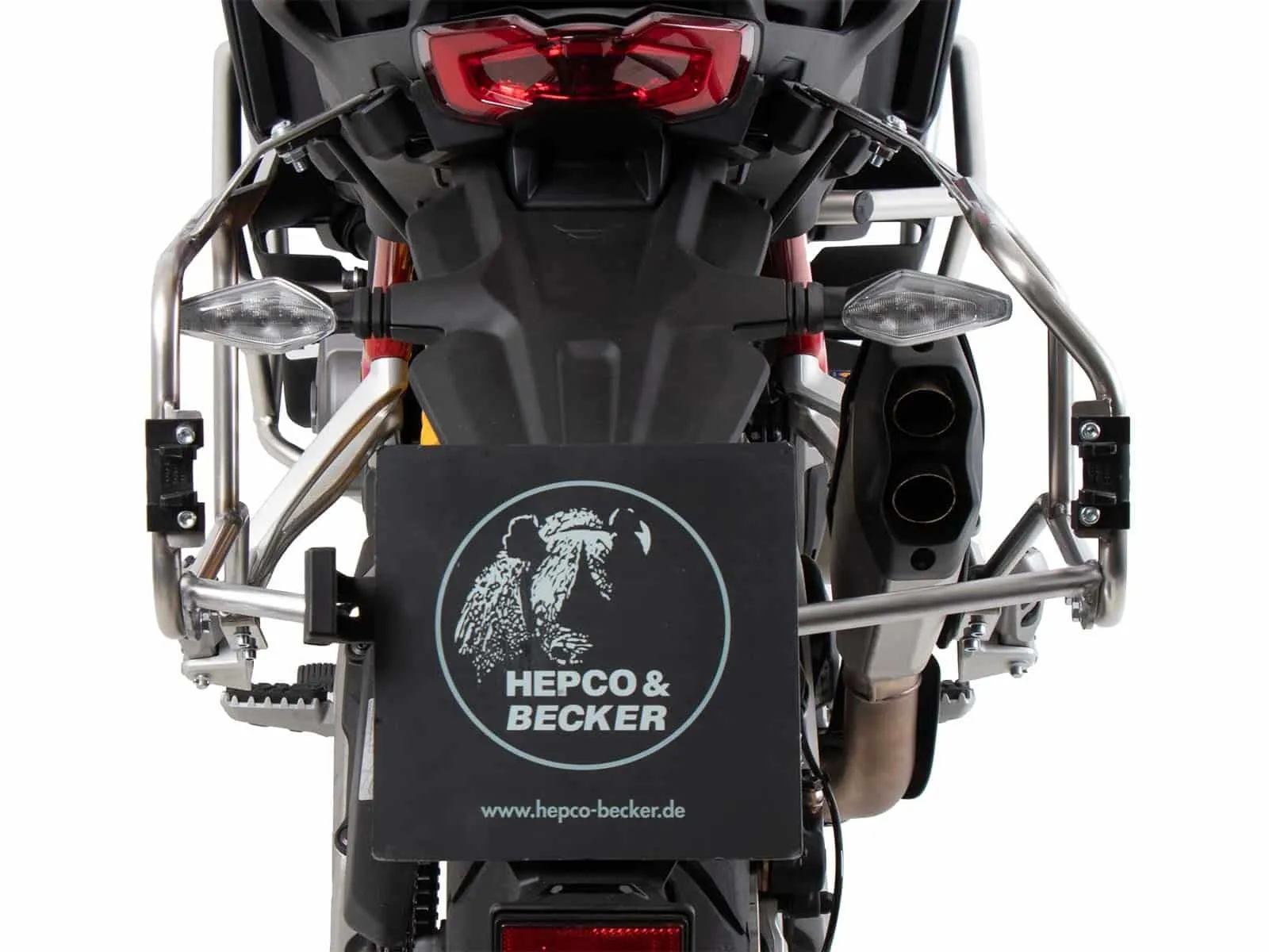 Case carrier set cutout stainless steel incl. Xplorer cutout silver Case set for Ducati Multistrada V4/S/S Sport/Pikes Peak (2021-2024)/Rally(2023-202
