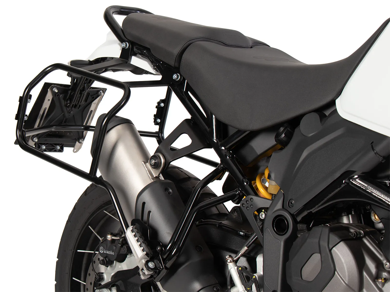 Case carrier set cutout black incl. Xplorer cutout silver Case set for Ducati DesertX Rally (2024-)