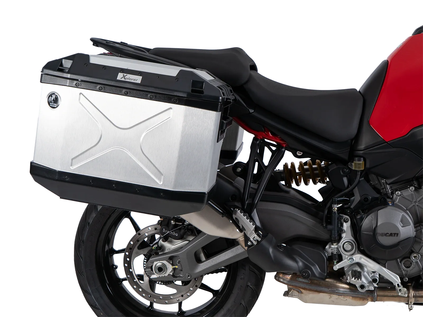 Case carrier set cutout black incl. Xplorer cutout silver Case set for Ducati Multistrada V2 / S (2025-)