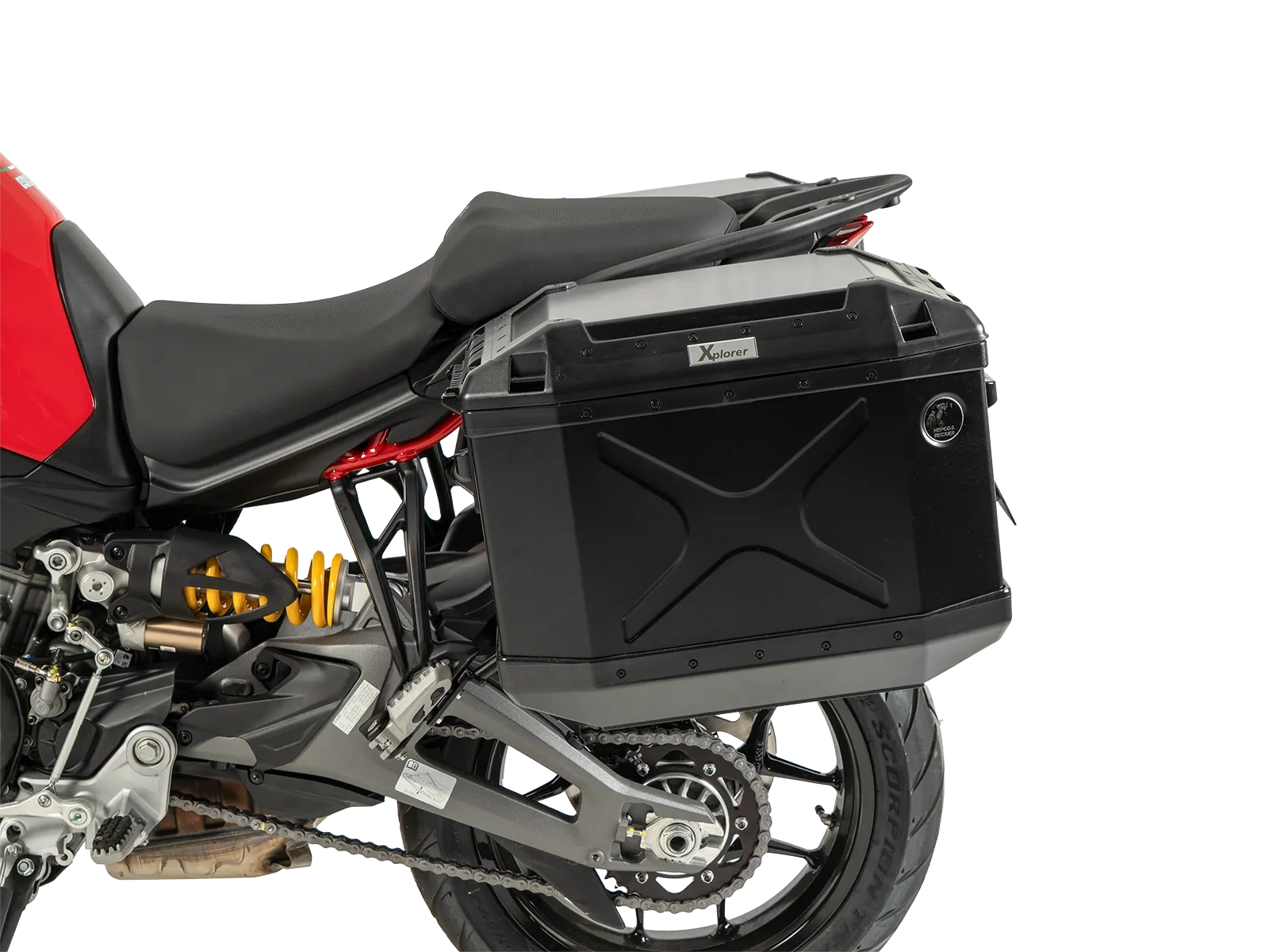 Suitcase carrier set cutout black incl. Xplorer cutout black Suitcase set for Ducati Multistrada V2 / S (2025-)