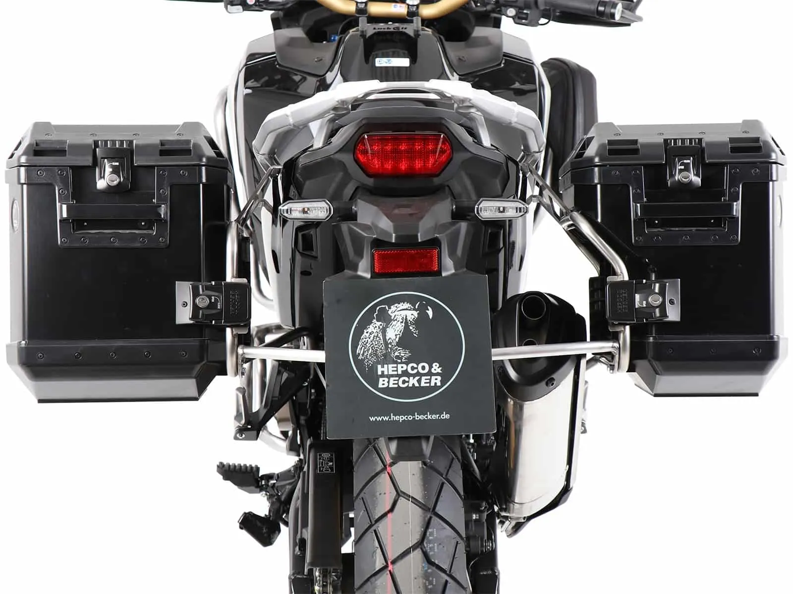 Case carrier set cutout stainless steel carrier incl. Xplorer cutout black Case set for Honda CRF 1100L Africa Twin (2024-)