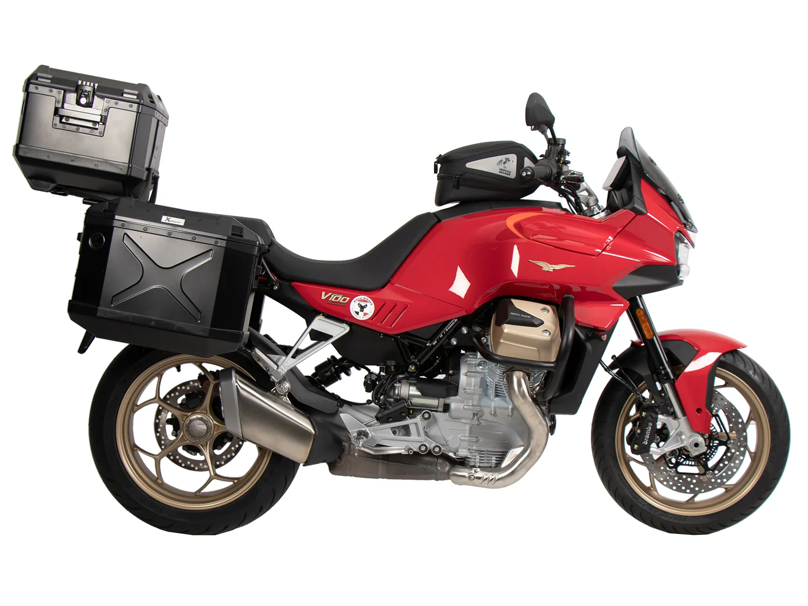 Alurack top case carrier black for Moto Guzzi V100 Mandello / S (2022-)