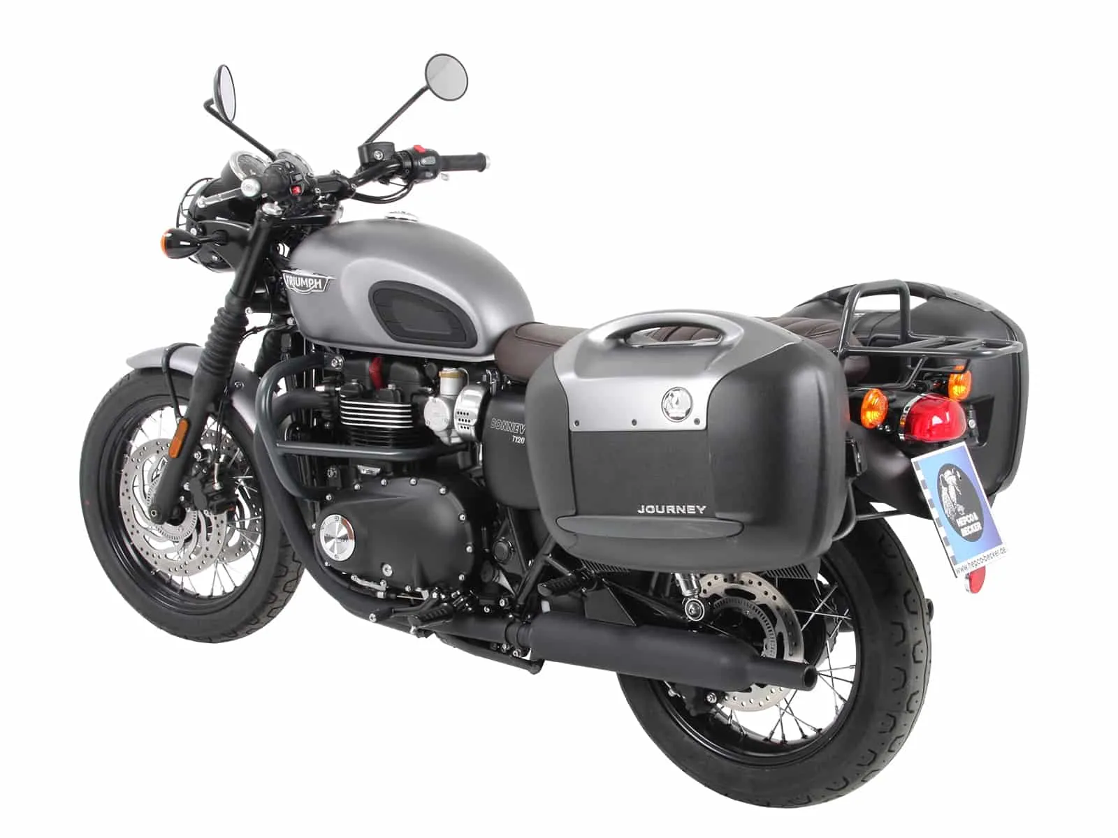 Side case carrier fixed black for Triumph Bonneville T 100/Black (2017-2025)